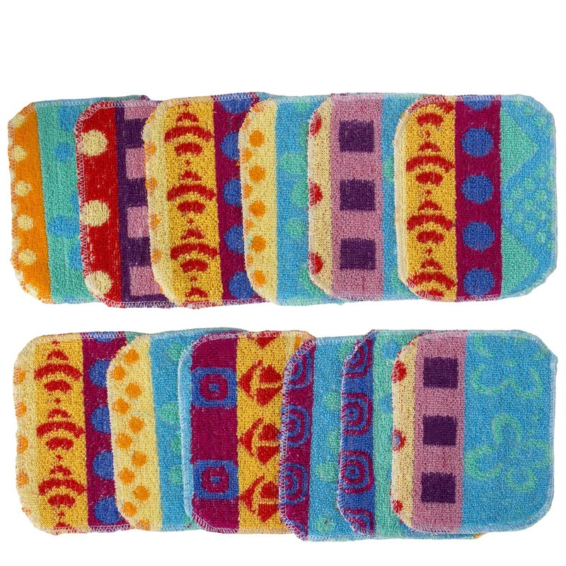 PaperlessKitchen Kitchen Dish Scrubbers | Soft Scrub for Dishes | Non-Scratch Cleaning Pads for Kitchen | Made from Cotton Fiber | Safe on All Surfaces | Long-Lasting & Easy to Clean | Pack of 12 - Image 1